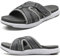 COFACE Mens Sport Recovery Sandals Plantar Fasciitis Soft Cushion Lightweight Arch Support Orthotic Slides for Men Grey Size 11