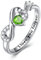 CRYSLOVE Unendlichkeit Ringe Für Frauen 925 Sterling Silber Infinity Geburtsstein Verstellbar Promise Verlobungsring Herz Zirkonia Trauringe Damenring,Damen Schmuck
