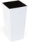 Tymar Pot de fleurs, pot de fleurs, pot de fleurs, en plastique, grand, carré, haut, brillant, jardin, balcon, terrasse, maison (blanc haut, 30 x 30 cm)