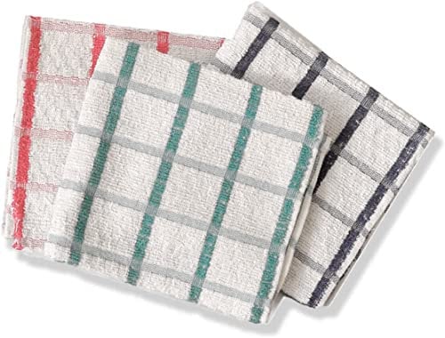 DreamNights Terry Towelling Tea Towels 100% Cotton - Kitchen Towel Super Absorbent and Fast Drying Dish Towels - Machine Washable Dish Cloths - 65x40 cm (Pack of 2)