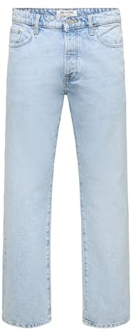 Only & Sons Male Normal geschnitten Jeans ONSEDGE Mid Rise Gerade geschnitten Jeans