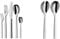 WMF Atria Besteck Set 12 Personen, Essbesteck 60 teilig & Nuova Salatbesteck Edelstahl 25 cm, Salatgabel, Servierlöffel, Cromargan Edelstahl poliert, glänzend, spülmaschinengeeignet