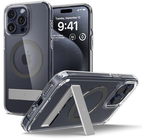 Spigen Ultra Hybrid S MagFit Case for iPhone 15 Pro Max, Compatible with MagSafe Accessories - Graphite