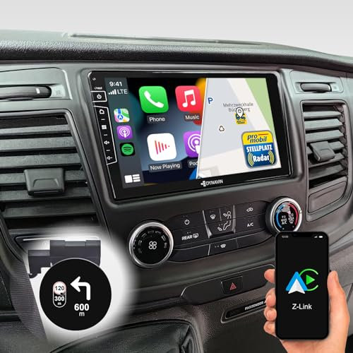 DYNAVIN Android Autoradio Navi für Ford Transit ab 2019: 9 Zoll OEM Radio mit Wireless Carplay und Android Auto | Head-up Display | Inkl. DAB+; D9-TS Plus Flex - C