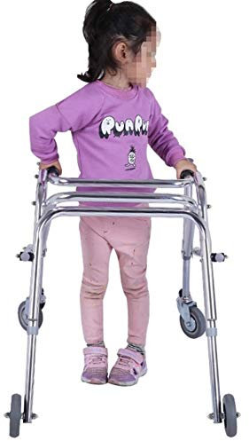 MBROS Gehhilfe für Kinder mit 4 Rädern und gepolstertem Sitz, Verstellbarer, zusammenklappbarer medizinischer Baby-Rollator für Kinder mit Behinderungen und Krankenhäuser