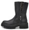 IF Stivali Stivaletti Anfibi Biker Motociclista Caviglia Con fibia Da Donna Zip Strass Doppio Uso YG900 Nero N.38