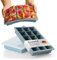 Blumtal Eiswürfelformen Silikon 2x15er- Eiswürfelform mit Deckel - Silikon Eiswürfelform für Eiswürfel 3,3 cm - 2 x Eiswürfelbehälter groß - BPA freie Eiswürfelform 2x - Eiswürfel Grey Blue-Light Blue