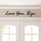 Love You Bye Wood Above Door Signs, 5mm Ply Wood Hallway Decor, Black Wall Art Love Letters Sign for Home Comes with Double Sided Sticky Dots