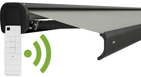 empasa Elektrische Kassettenmarkise 'Classic' Gelenkarmmarkise Markise Sonnenmarkise Sonnenschutz, komplett vormontiert, in verschiedenen Größen und Farben