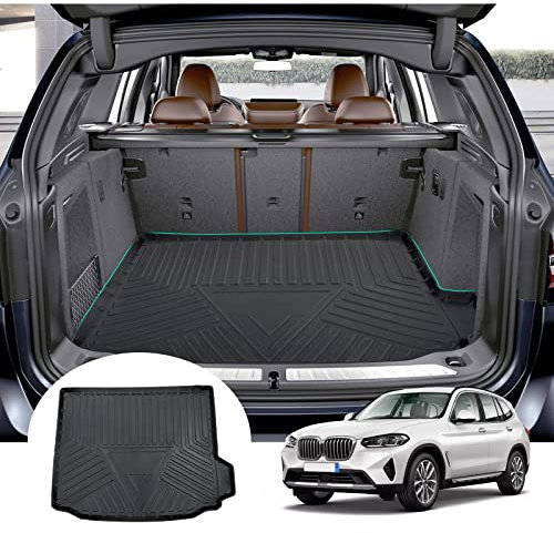 GAFAT 3D-Scan TPE All-Wetter Kofferraumwanne für BMW X3 G01, iX3 G08 mit extra hohem Rand (5 cm), kompatibel mit BMW X3 G01 Zubehör