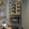 Portabottiglie da Parete,Espositore per Vino Scaffali Portabottiglie Decorativo,Creativa Della Decorazione dell'armadietto,Portabottiglie da Parete in Ferro Battuto,Bar Cantinetta da Cucina Espositore