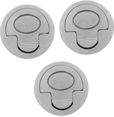 Artibetter 3pezzi Maniglia Retrattile Inossidabile Per Boccaporto Design Elegante e Resistente Per Porte Di Barche e Armadi Facile Installazione e Maneggevolezza Finitura Lucida e