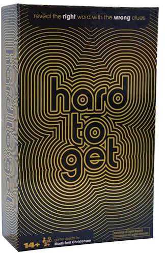 Spin Master Games, Hard to Get, Find The Secret Word Clue Kartenspiel mit lustigen und herausfordernden Aufforderungen, einfache Indoor-Aktivität, für Erwachsene und Jugendliche, 2–10 Spieler, ab 14