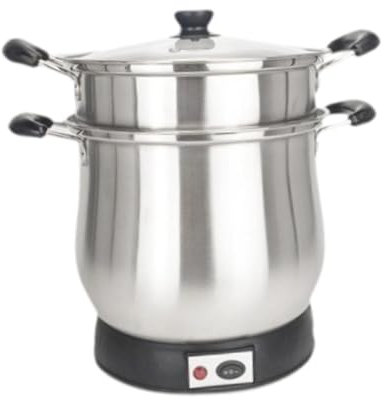 Folpus Suppentopf aus Edelstahl, Simmertopf, 7 l, großer Dampftopf mit bequemem Griff, Schmortopf für Eintöpfe, Nudeln, Klebreis, Mahlzeiten, Suppen