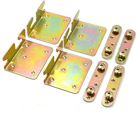 Türscharnier, Schrankscharniere, 8-teilig/Set Betthalterung Holzverbinder, Verdicktes Hochleistungs-Eckscharnier for feste Betten, Möbelbeschläge-Zubehör
