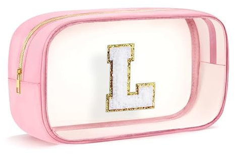 Trousse de Toilette Transparente- Cadeaux pour Adolescentes Trousse Maquillage Personnalisée Sacs Cosmétiques Cadeaux d'anniversaire pour Femmes Petite Amie Soeur 11 12 13 14 15 16 Ans Fille