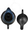 KONTONTY Fontaine en Pot en Céramique pour Jardin avec Petit Bassin Cascade Cracheur Deau pour Bassin Extérieur Noir pour Votre Jardin
