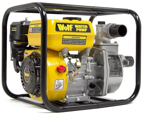 2-Inch Petrol Water Pump, Wolf, 6.5HP Engine, 666.6L/Hr Flow Rate, Self-Priming