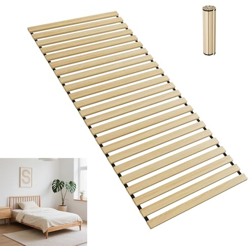 YRHome Rollrost 90x200 cm – Stabiler Lattenrost/Rolllattenrost Bettrost mit 23 Latten, ca. 2 cm dick, bis 300kg belastbar – flexibel, platzsparend & atmungsaktiv, ideal für Einzelbett & Doppelbett