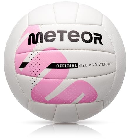 meteor PU Volleyball - Soft and Durable - Sizes 4 & 5 - Indoor & Outdoor - Ideal for School, Training & Leisure