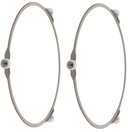 Mikrowellen Drehtellerring Kunststoff Gold 22, 2cm | Rollen, Schnelle Montage, Leiser Lauf, 2 Stück, Ersatzteil für Glasplatten