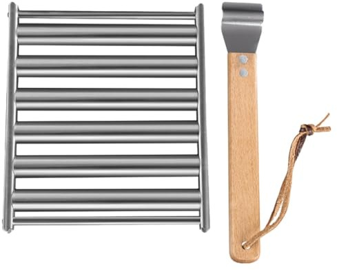ABOOFAN Edelstahl Wurstgrill mit Stabiler Konstruktion Praktischer Sausage Roller für Camping und Picknick Abnehmbares Design für Gleichmäßiges Grillen von Bratwürsten und Hot Dogs