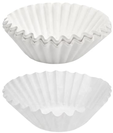 Novocloud 100 Stück Korbfilter Kaffeefilter, 110/250 mm Kaffeefilter Papier Universelle Korbfiltertüten für 8-12 Tassen Kaffee Coffee Ersatzfilter Papier für Selbstgemachten Kaffee zu Hause, In Cafés
