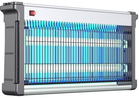 ideoon Profi-LED UV-Insektenvernichter (bis 80m²), Alu-Rahmen - Zuverlässiger Fliegenvernichter für Gastronomie, Terrasse & Haushalt, ungiftig, energiesparend