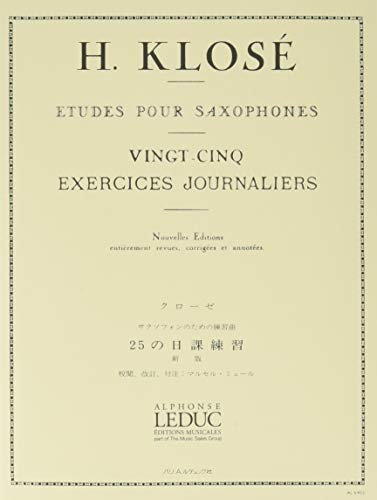 Etudes pour saxophones - 25 Vingt-cinq exercices journaliers