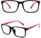 GQUEEN Brille Ohne Stärke Fake Brille Nerdbrille Damen Herren UV400,PO2