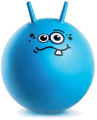 Toyrific Jump N Bounce Space Hopper Retro Exercise Ball, Toothy, 20 inch, Multiple Designs, Blue