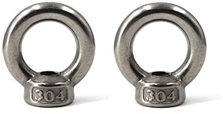 M14 Anello a forma di sollevamento occhio dado in acciaio inox 304 filettato dado fissaggio 2 pezzi