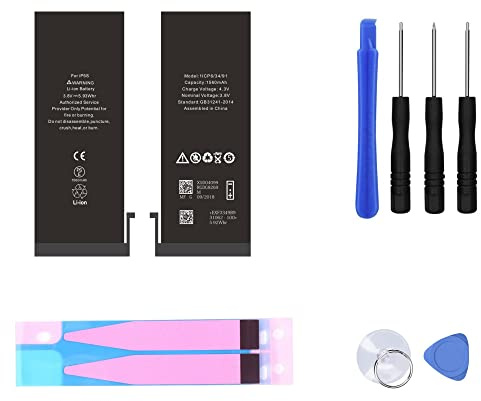 OUISMART® KIT Batterie pour IPHONE (avec Kit Outils + Adhésif, iPhone 5S)