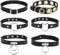 NOCHME Leder Choker Halsband Kette für Damen Männer, Pu Verstellbare Vintage Gothic Punk Goth Rock Halskette Set, Hals Choker Ketten Halsbänder Für Frauen Männer Mädchen Schwarz