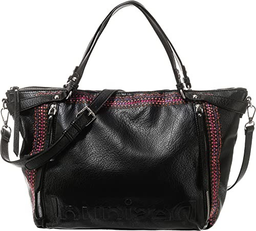 Desigual Damen Bols_regasita Libia Pu Hand Bag, Schwarz, Einheitsgröße EU