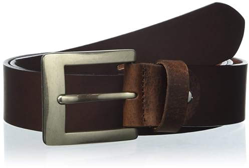 JP 1880 Herren große Größen Übergrößen Menswear L-8XL Ledergürtel, Vollrind-Leder, bis 170cm, Metallschnalle mahagonibraun 120 705233115-120
