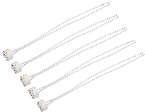 sourcing map 5 Stück Lampenfassung AC/DC 12-250V 2A 20cm Lang LED Lampensockelhalter für GU5.3 G4 MR16 MR11 Glühbirnen