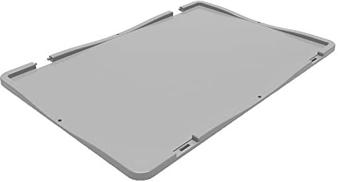 Karton EU Scharnierdeckel für Euroboxen 60x40 cm grau Auflagedeckel Eurobehälter Transportbox Lagerbox Lagerkiste Stapelbox