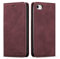 QLTYPRI Case for iPhone 7/8/SE 2020/SE 2022 5G, Premium PU Leather Cover TPU Bumper Card Holder Kickstand Hidden Magnetic Adsorption Flip Wallet Case Cover for iPhone SE 2022/SE 2020/8/7 - Red Wine