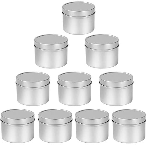 FDDD 12 Stück Kleine Dose mit Deckel Metall, Blechdose mit Deckel Rund Silber, Kerzendose, Metallbox Blechdose Rund, Kerzenglas mit Deckel für DIY Basteln, Gewürze, Kerzenherstellung (Silber)