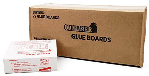 Catchmaster 72TC Trampa Ratones con Cebo 72 Piezas - Adhesiva Profesional Sin Veneno para Interiores, Bodegas y Almacenes