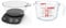Salter 1074 BKDR Electronic Digital Kitchen Scale, 1.8L Mixing Bowl With Pouring Lip, Perfect for Cooking, Baking & Pyrex Glass Measuring Jug, 1L