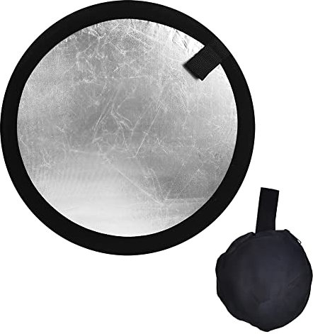 Reflektor Fotografie Set ，2 in 1 Rund Licht-Reflektor in Gold-Silber Faltbare Tragbarer Licht Diffusor für Fotografie Fotostudio Beleuchtung und Außenbeleuchtung（30 cm）