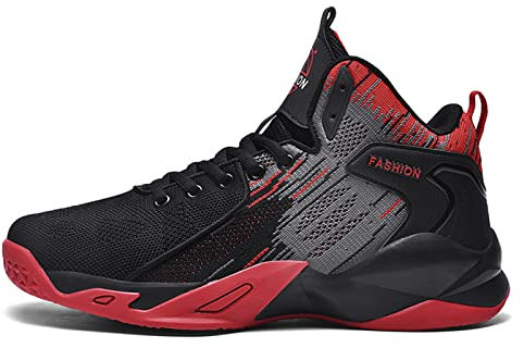 Fashion Modern WORLDLYDA Herren Mode High Top Basketball Schuhe Atmungsaktiv Casual Walk Athletic Basketball Sneakers für Damen und Herren (SNK03,44)