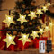 SUGUREII Lichterkette mit Stecker, 20M 120 LED Lichterkette Sterne mit Fernbedienung, 8 Modi Wasserdicht Strombetrieben Stern Lichterketten Stimmungslichter für Zimmer,Innenbeleuchtung,Weihnachten