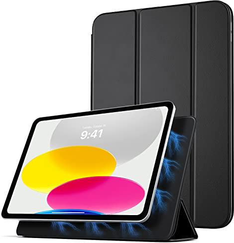 TiMOVO Cover Compatibile con iPad A16 11 Generazione 11 Pollici 2025, iPad 10 Generazione 2022 10,9 Pollici, Custodia con Smart Trifold Magnetica, Funzione di Auto Sveglia/Sonno, Nero