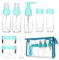 HYMUUNI Lot de 10 bouteilles de voyage bleues en plastique pour voyage professionnel ou personnel en plein air, shampooing, lotion, maquillage, douche, savon pour les mains