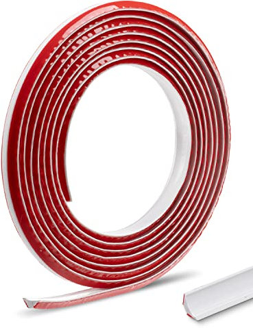 FAKILO 3M Flexible Zierleiste Selbstklebend Deckenleisten PVC Dreieck Zierleiste Weiße Wandleiste Deckenkanten Fliesenkantenleiste für Wandkanten Fliesenkanten(9 * 12mm)