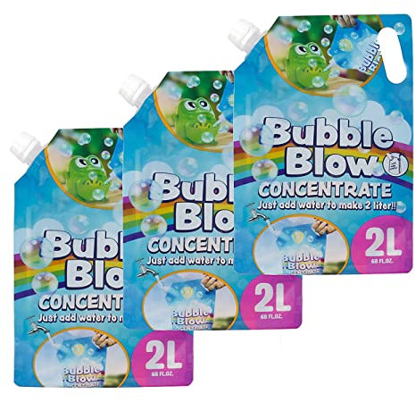 3-er Set Seifenblasenkonzentrat, pro Beutel 650 ml Konzentrat zum Auffüllen mit Wasser auf 2 Liter Seifenblasenflüßigkeit