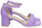 shoes&blues.es 74058 Sandalia de Tacon para Mujer, Comoda, con Pala Fina, y Cierre Ankle Strap de Hebilla, Primavera Verano 2023 Purple Talla 37